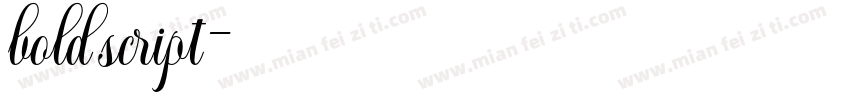 bold script字体转换